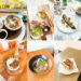 Collage van ontbijt en lunch restaurants in Canggu Bali