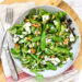 Salade met sugar snaps, Roquefort en walnoten